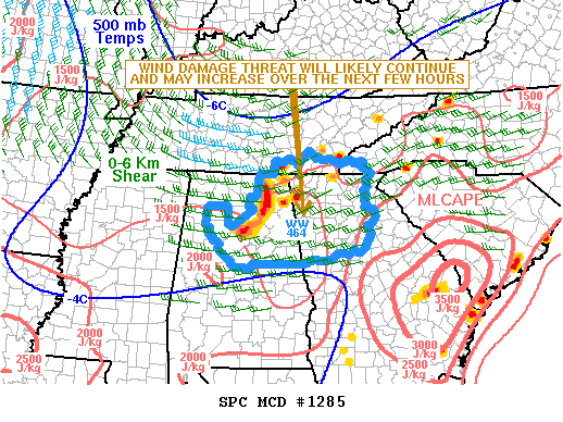 Mesoscale Discussion 1285
