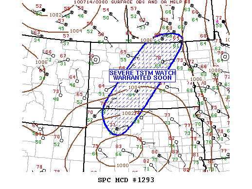 Mesoscale Discussion 1293