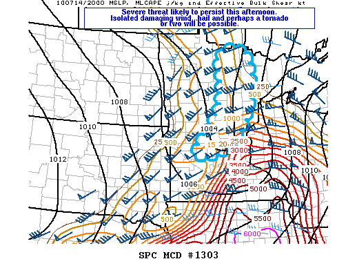 Mesoscale Discussion 1303