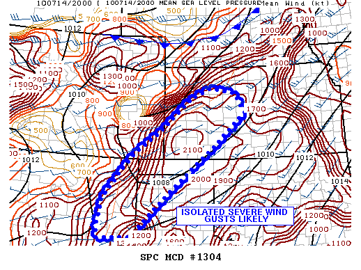 Mesoscale Discussion 1304