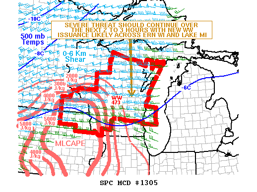 Mesoscale Discussion 1305