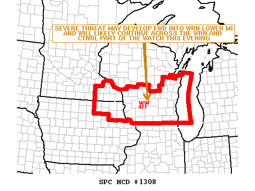 Mesoscale Discussion 1308