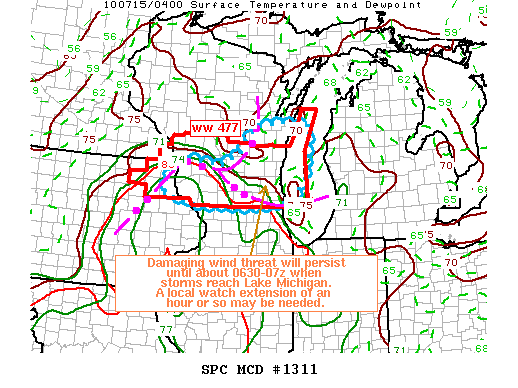Mesoscale Discussion 1311