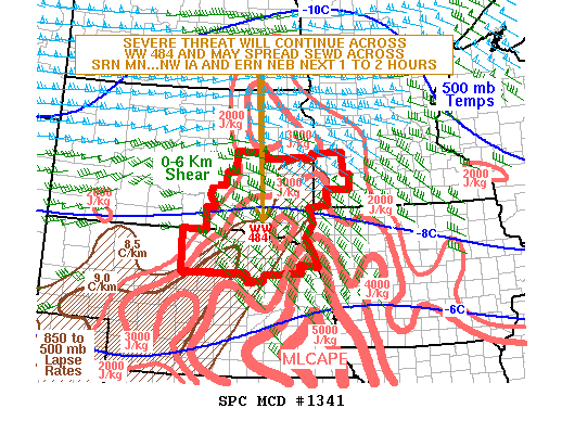 Mesoscale Discussion 1341