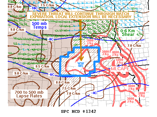 Mesoscale Discussion 1342