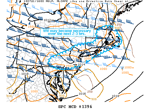Mesoscale Discussion 1396