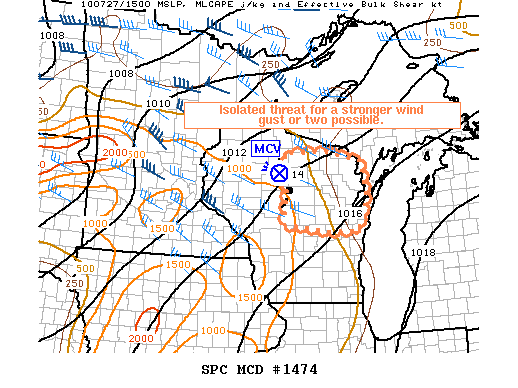 Mesoscale Discussion 1474