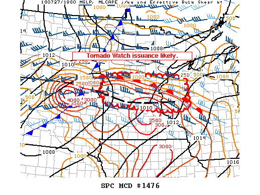 Mesoscale Discussion 1476