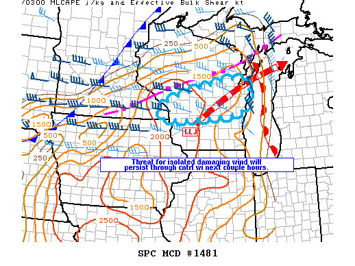 Mesoscale Discussion 1481