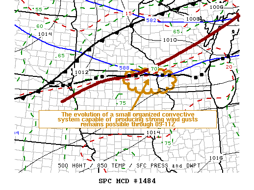 Mesoscale Discussion 1484