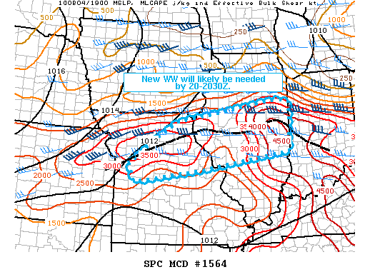 Mesoscale Discussion 1564