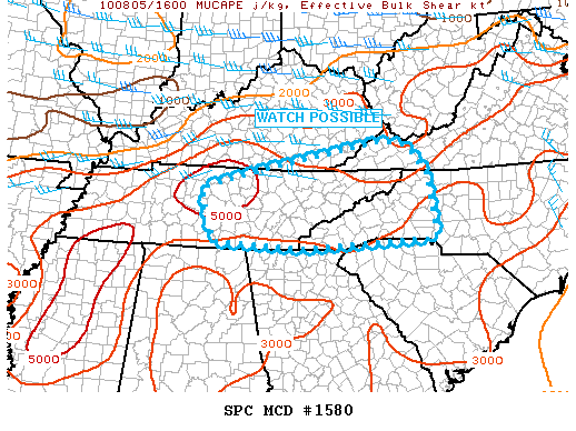 Mesoscale Discussion 1580