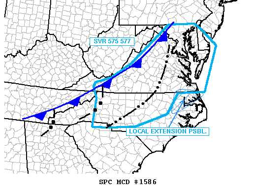 Mesoscale Discussion 1586