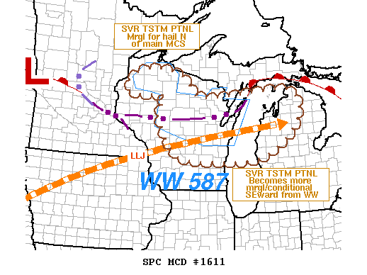 Mesoscale Discussion 1611