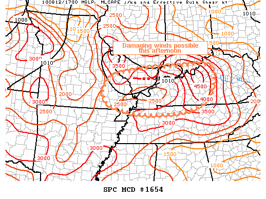 Mesoscale Discussion 1654