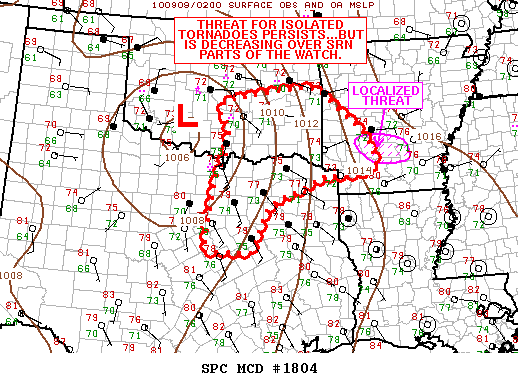 Mesoscale Discussion 1804