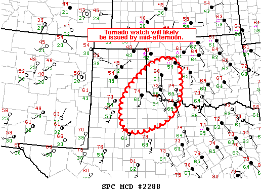 Mesoscale Discussion 2288