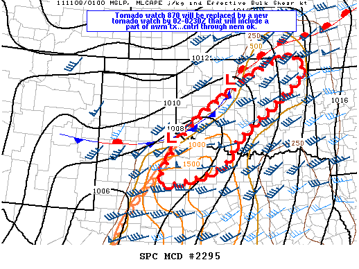 Mesoscale Discussion 2295