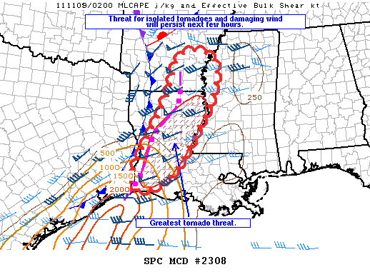 Mesoscale Discussion 2308