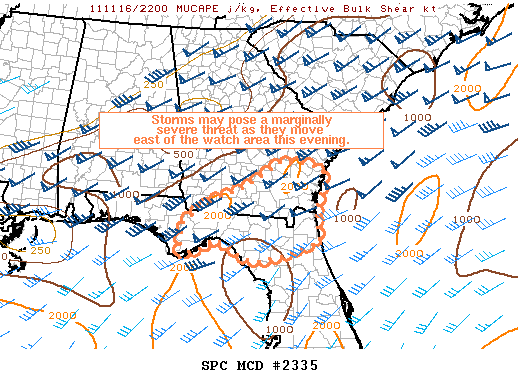 Mesoscale Discussion 2335
