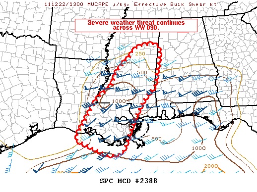 Mesoscale Discussion 2388