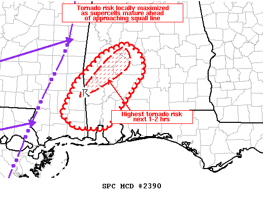 Mesoscale Discussion 2390