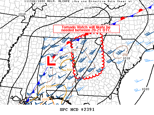 Mesoscale Discussion 2391