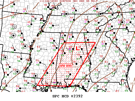 Mesoscale Discussion 2392