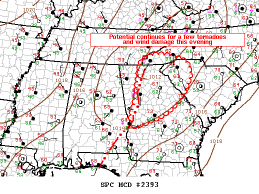 Mesoscale Discussion 2393