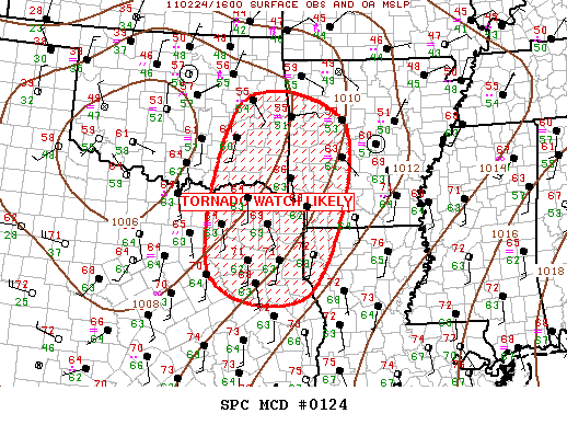 Mesoscale Discussion 124