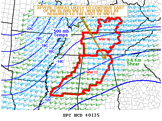 Mesoscale Discussion 135