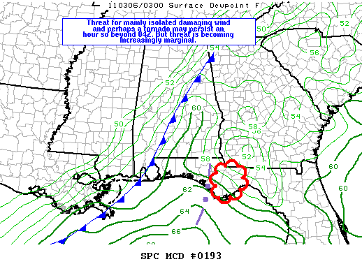Mesoscale Discussion 193