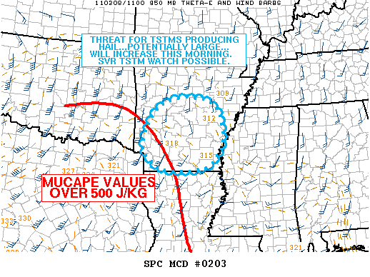 Mesoscale Discussion 203