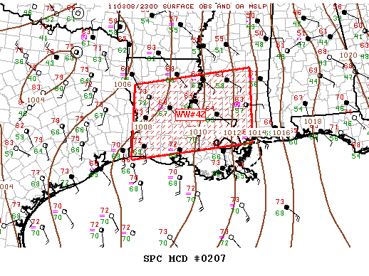 Mesoscale Discussion 207