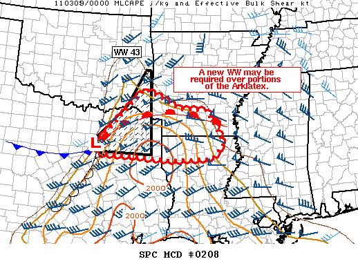 Mesoscale Discussion 208