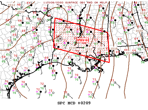 Mesoscale Discussion 209