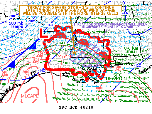 Mesoscale Discussion 210