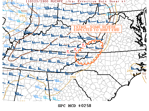Mesoscale Discussion 258