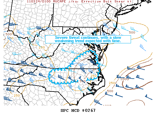 Mesoscale Discussion 267