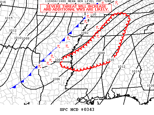 Mesoscale Discussion 343