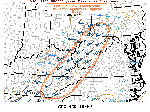 Mesoscale Discussion 352