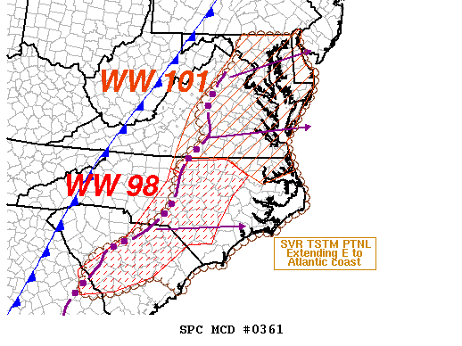 Mesoscale Discussion 361