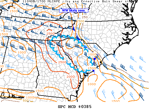 Mesoscale Discussion 385