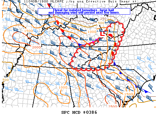 Mesoscale Discussion 386