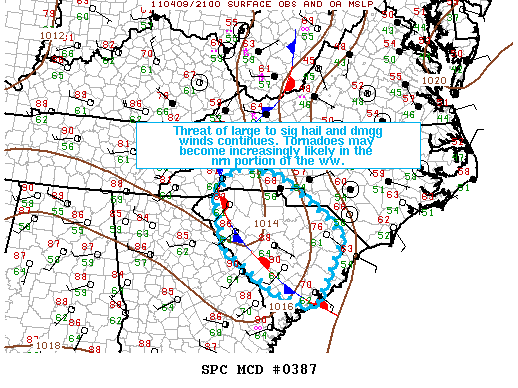 Mesoscale Discussion 387