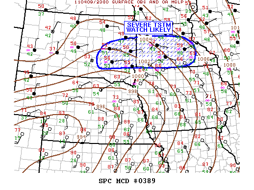 Mesoscale Discussion 389