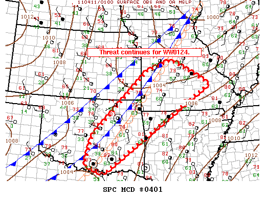 Mesoscale Discussion 401