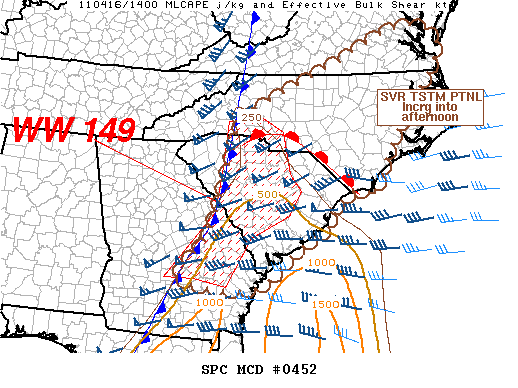 Mesoscale Discussion 452