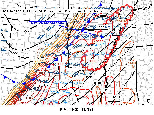 Mesoscale Discussion 476