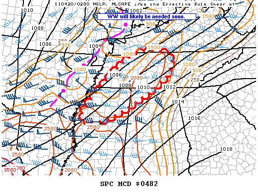 Mesoscale Discussion 482